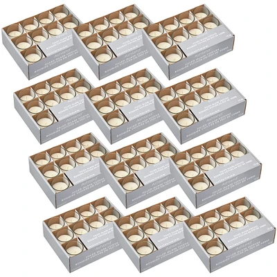 12 Packs: 12 ct. (144 total) Ivory Glass Votive Candles by Ashland® Basic Elements™