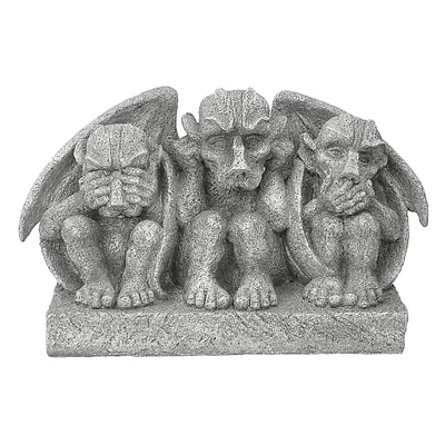 Design Toscano 12" See, Hear, Speak No Evil Gargoyle Trio Statue