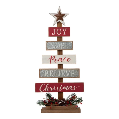 Glitzhome® 20" Wooden Christmas Tree Sign