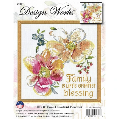 Design Works™ Family Blessings Counted Cross Stitch Kit