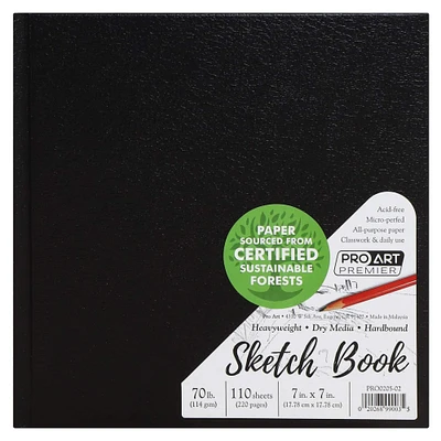 Pro Art® Premier Black 70lb. Hardbound Sketch Book 