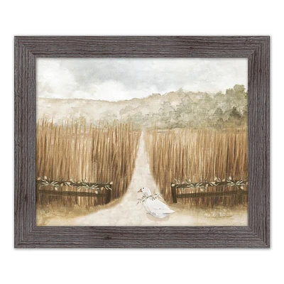 Duck Wheat Field Western Framed Print