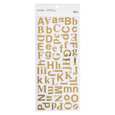 12 Packs: 2 ct. (24 total) Gold Foil Alphabet Stickers by Recollections™