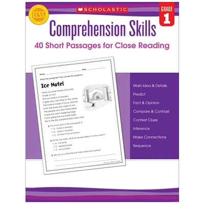 Scholastic Teaching Resources Comprehension Skills: Short Passages for Close Reading Book