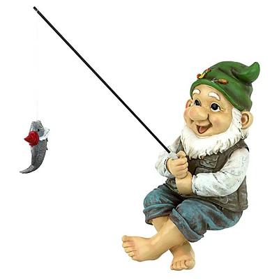 Design Toscano 9" Fishing Gnome Garden Statue