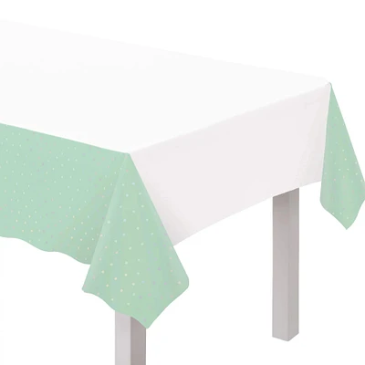 102" Opalescent Plastic Table Covers, 2ct