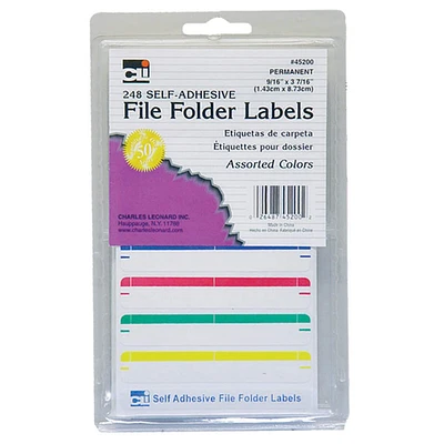 Charles Leonard File Folder Labels