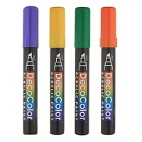 6 Packs: 4 ct. (24 total) DecoColor® Chisel Tip Acrylic Paint Markers