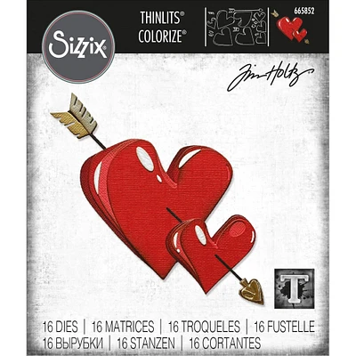 Sizzix® Thinlits® Colorize® Lovestruck Dies by Tim Holtz