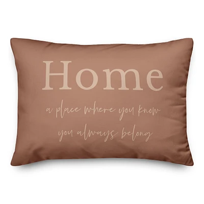 Always Belong Home Throw Pillow