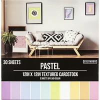 Colorbok® Pastel Textured Cardstock Pad, 12" x 12"