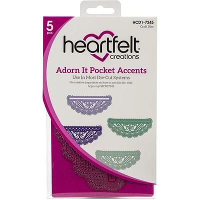Heartfelt® Creations Adorn It Pocket & Accents Dies