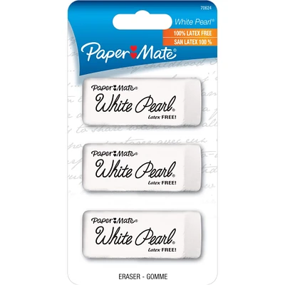 12 Packs: 3 ct. (36 total) Paper Mate® White Pearl® Erasers