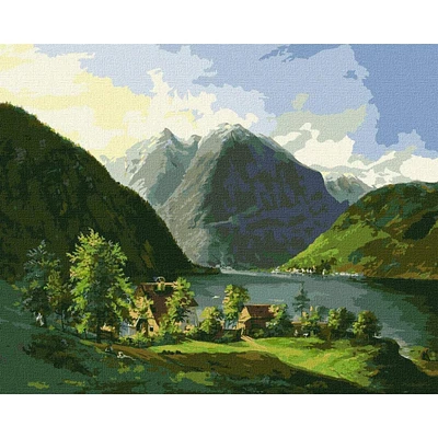 Ideyka Lake Landscape Painting by Numbers Kit