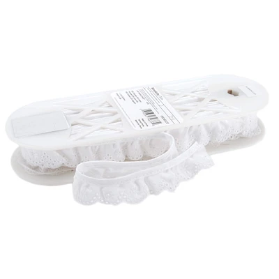 Wrights White Simplicity Swiss Eyelet