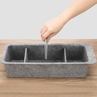 Welaxy Felt Adjustable 4 Slot Drawer Organizer Bin