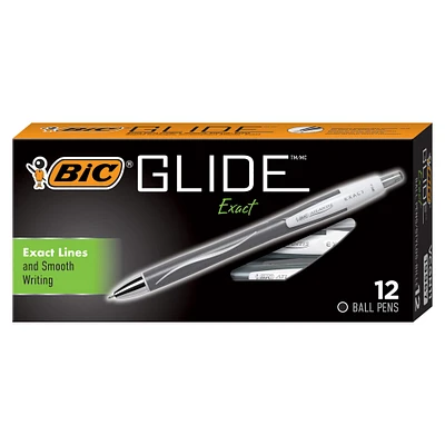 BIC® Glide™ Exact Fine Point 0.7mm Retractable Ball Point Pens