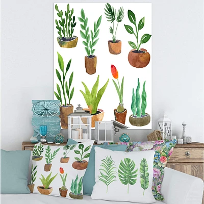 Designart - Eight Potted House Plants