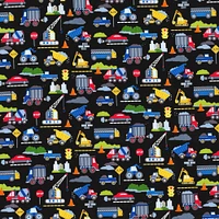 Fabric Traditions Black Construction Cotton Fabric