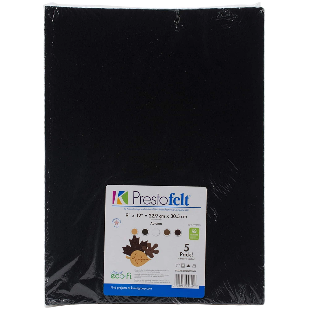 Kunin 9" x 12" Presto Felt, 12 Sheets