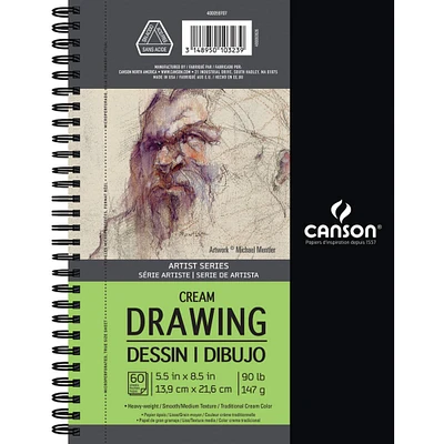 Canson® Artist Series Wire Bound Cream Drawing Pad