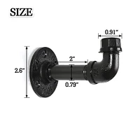 NEX™ Black Industrial Iron Pipe Wall Hooks, 3ct.