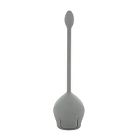 Bath Bliss Gray Firm Grip Tulip Toilet Bowl Brush