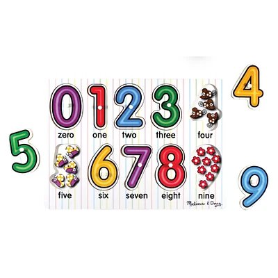 Melissa & Doug® See-Inside Numbers 10 Piece Peg Puzzle