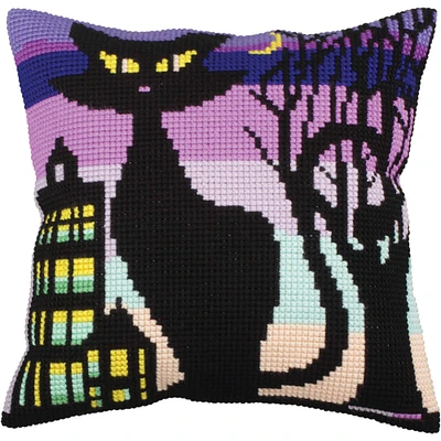 RTO Collection D'Art® Black Grace II Stamped Needlepoint Cushion Kit