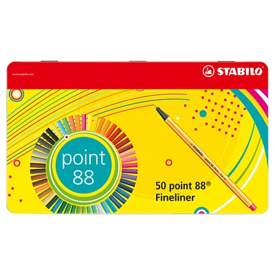 6 Pack: STABILO® Point 88 50 Color Pen Set with Tin