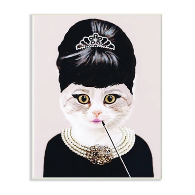Stupell Industries Fashion Feline Jewelry And Makeup Cat, 10" x 15"
