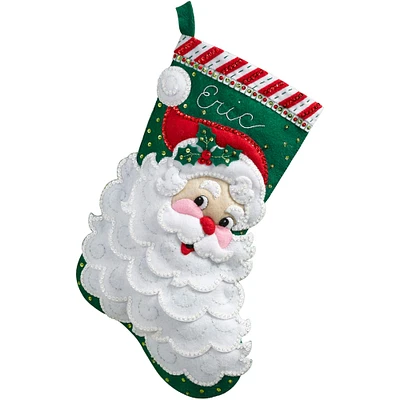 Bucilla Jolly Saint Nick Stocking Felt Kit