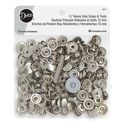 Dritz® Silver Heavy Duty Snaps & Tools, 5/8"