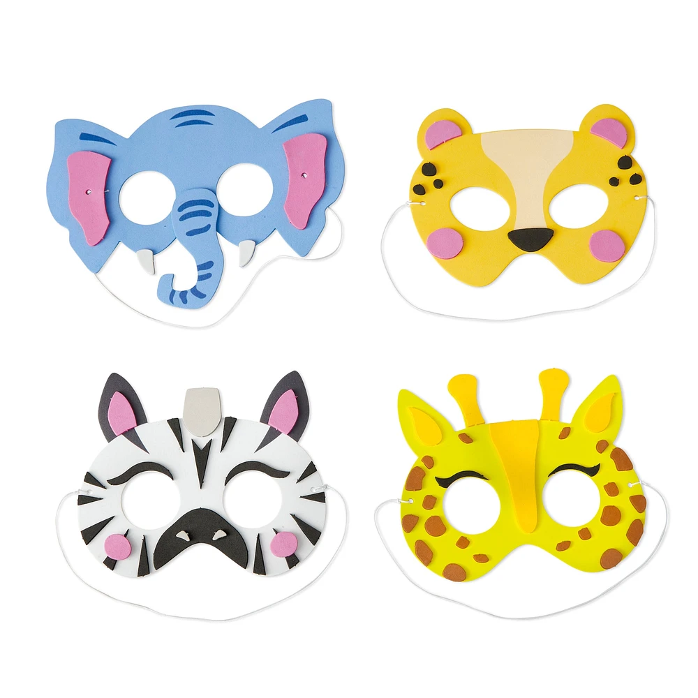 12 Pack: Animal Foam Mask Kit by Creatology™