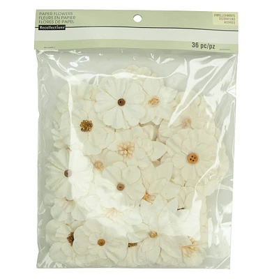 White Paper Flower Embellishments By Recollections™