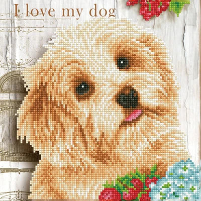 Diamond Dotz® Intermediate I Love My Dog with Frame Diamond Painting Kit