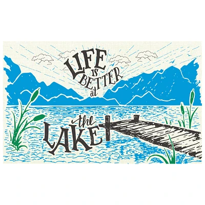 Life is Better at the Lake Doormat