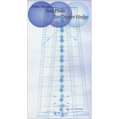 Phillips Fiber Art Two-Piece Ten Degree Wedge Ruler