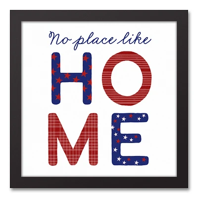 No Place like Home Black Framed Canvas