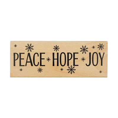 Peace Hope Joy Wood Stamp by Recollections™