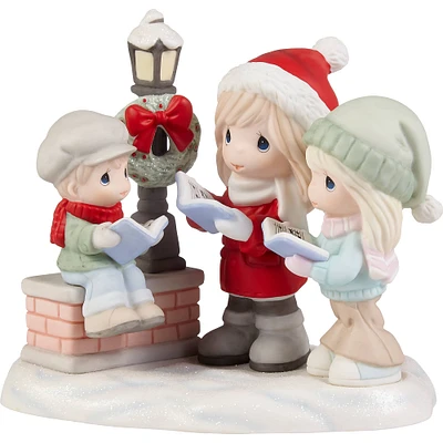 Precious Moments 6" Here We Come A-Caroling Limited Edition Bisque Porcelain Figurine