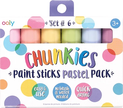 OOLY Chunkies Pastel Paint Sticks, 6ct.