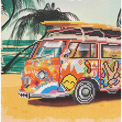 Sparkle Art Intermediate Multicolor Beach Bus Diamond Painting Kit