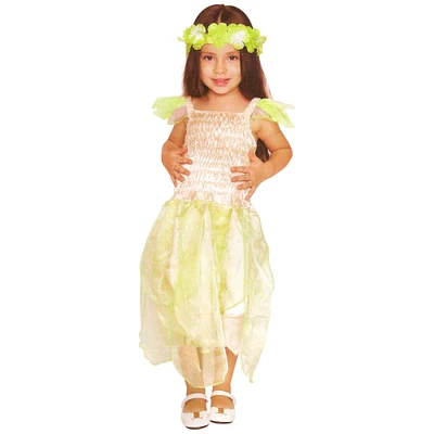 Medium Green & Gold Fairy Girl's Costume