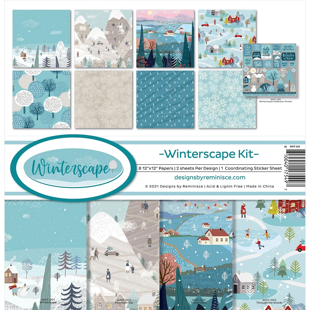 Reminisce Winterscape Collection Kit, 12" x 12"
