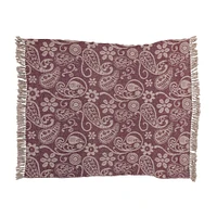 Bloomingville Paisley Pattern Recycled Cotton Throw Blanket