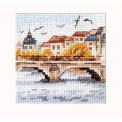 Alisa Autumn In The City Seagulls Over The Bridge Cross Stitch Kit