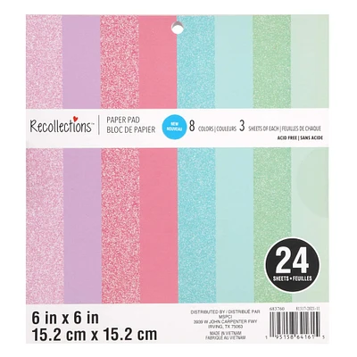 Neon Paper Pad by Recollections™, 6" x 6"