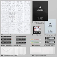 Arteza Experience Box 85 Piece Calligraphy and Lettering Party Kit