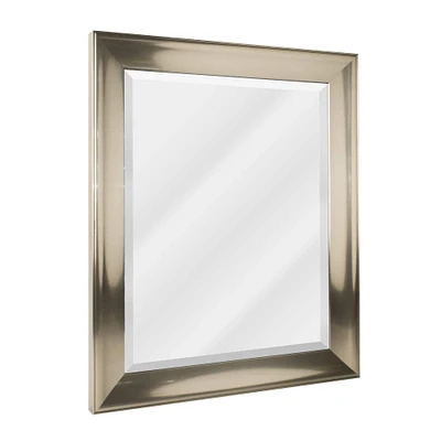 Head West 29.5" Traditional Brushed Nickel Framed Wall Vanity Mirror